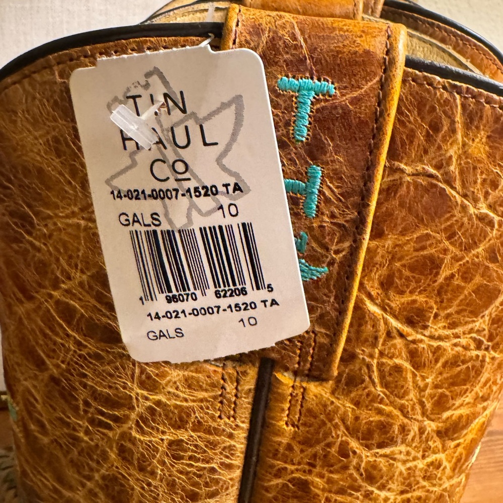 Tin Haul Ladies Horse Sole Sq Toe Boots - Picture 9 of 13